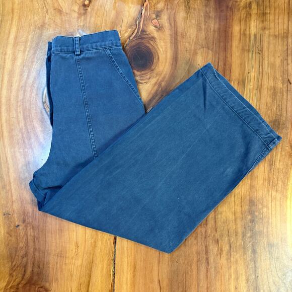 First Rite Cotton Cargo Trouser Pants Small 100% cotton Wide leg High Rise X3-26 - Picture 1 of 8